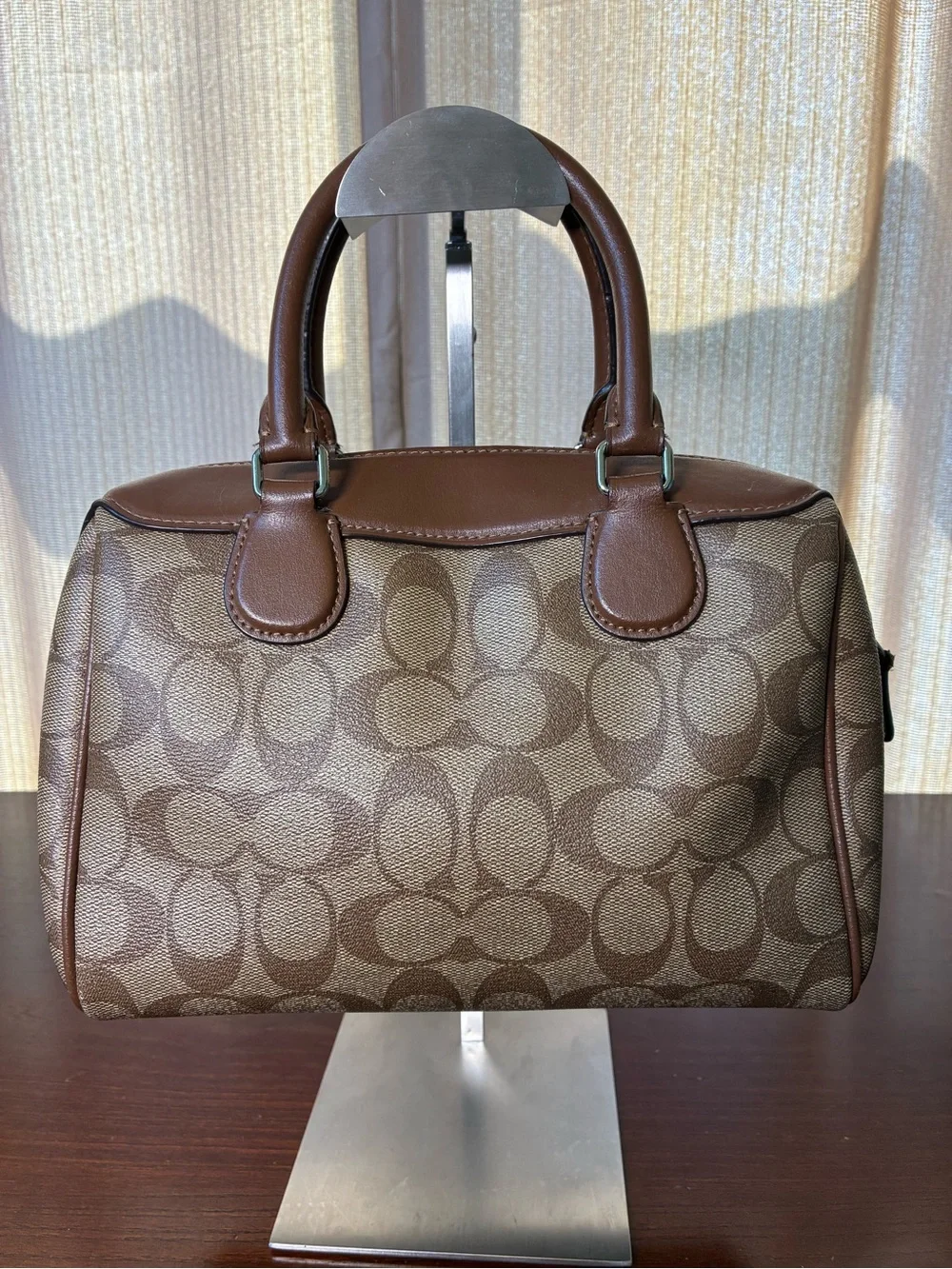 Coach Mini Bennet Signature Canvas Satchel with Rainbow Logo